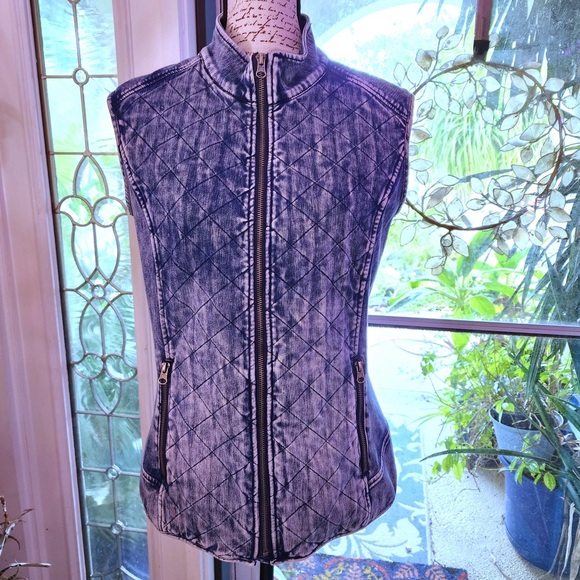 Liverpool Jackets & Blazers - Liverpool Denim-Look Lined Vest Washed Blue L